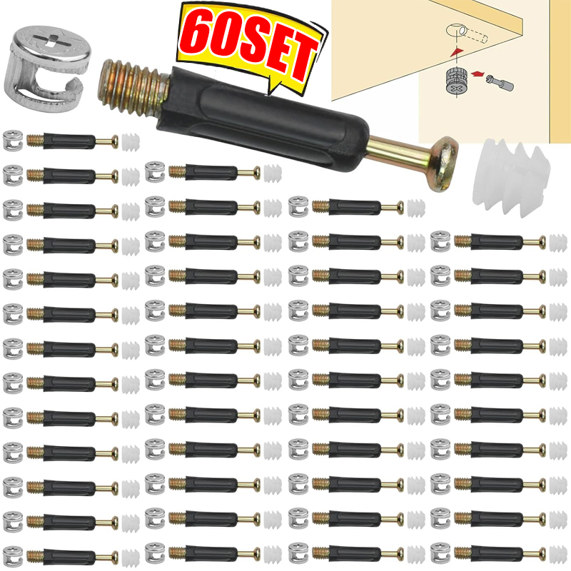 Cam Lock Nut - Мебельный соединитель 3-в-1: винт-фиксатор для стола,