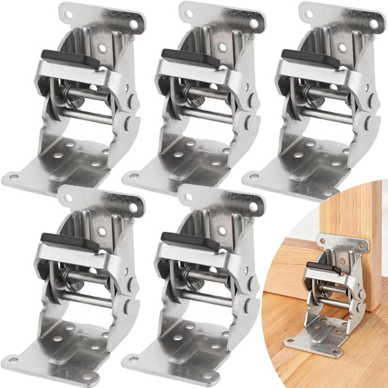 Furniture Hardware Hinges - Самоблокирующийся складной шарнир, 90-градусный опорный кронштейн,