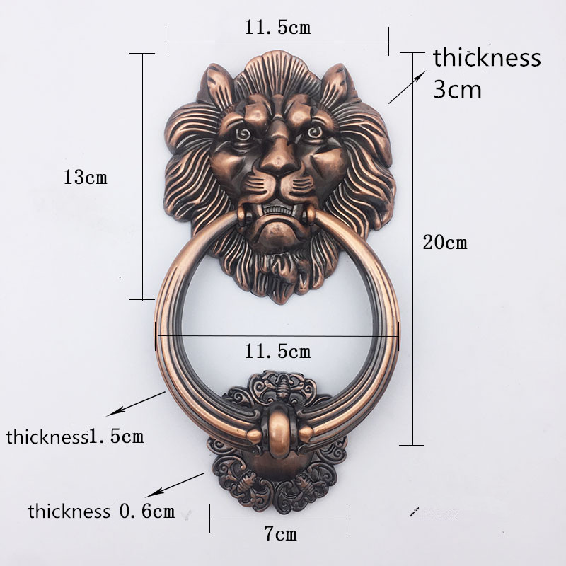Furniture Hardware Knobs - Антикварная бронзовая ручка-голова льва для двери,