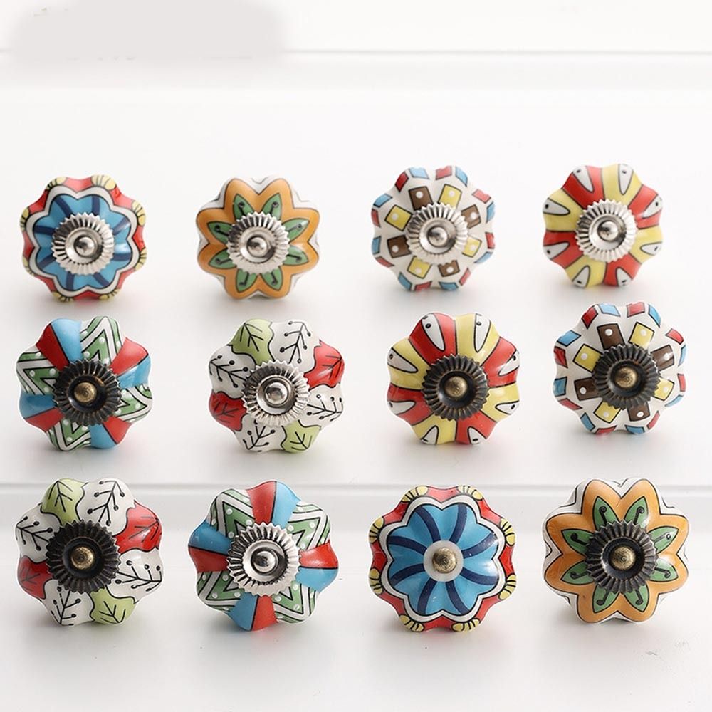 Cabinet Knob Round - Керамическая ручка в стиле ретро с