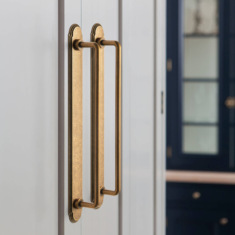 Furniture Hardware With Backplate - Goo-Ki антикварные латунные ручки для шкафа