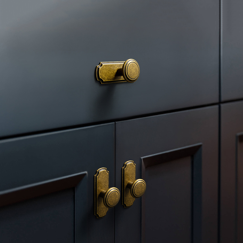 Goo-Ki антикварные латунные ру – обзор и цена Furniture Hardware With Backplate