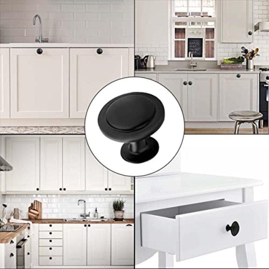 Набор из 12 черных круглых руч – обзор и цена Cabinet Knob Round