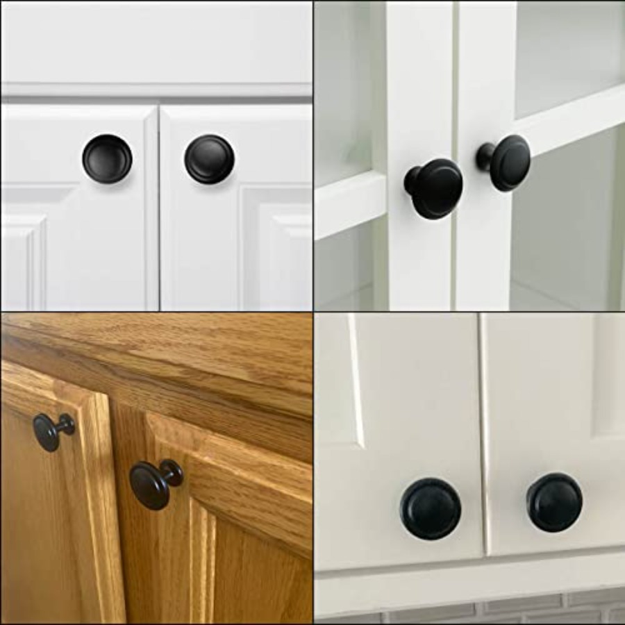 Набор из 12 черных круглых руч – обзор и цена Cabinet Knob Round